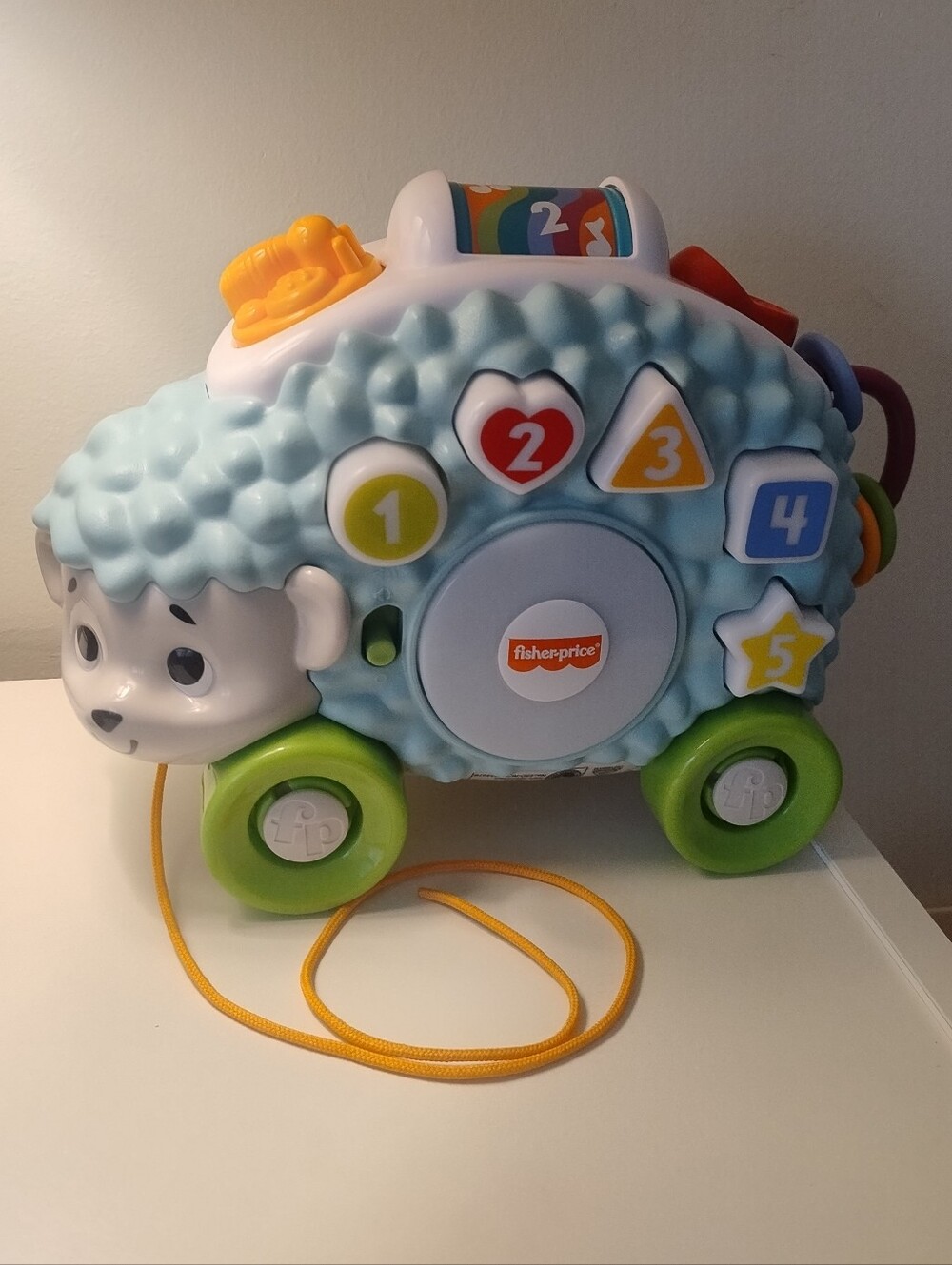 Fisher-Price Linkimals Happy Shapes Learning Hedgehog Pull Toy Lights Music